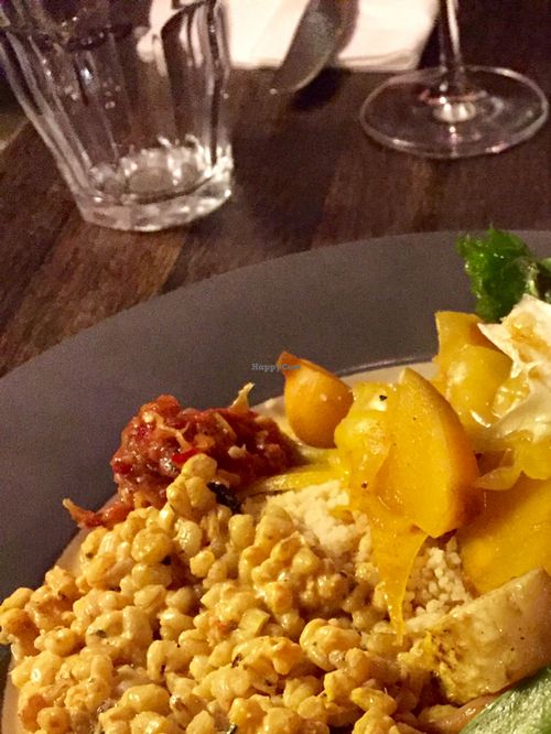 all organic veg and good sized portions! at Ryad in Bruges