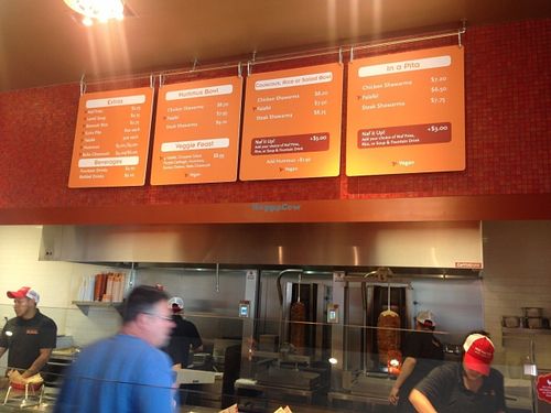 Naf Naf Rosemont IL - Menu Board at Naf Naf Grill - Wabash in Chicago