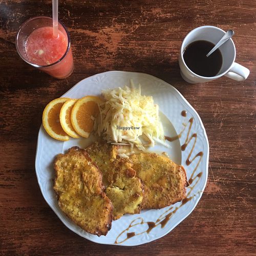 corn breakfast pancakes at Cafe Mlynek in Krakow