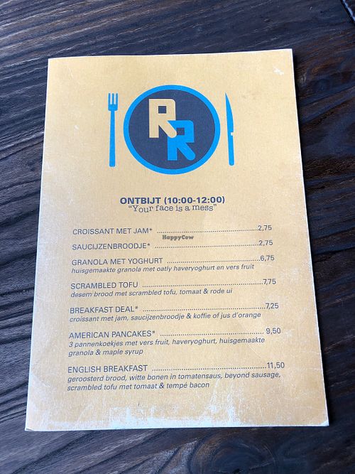 Menu 5-6-2022  at Rebel Rebel in Dordrecht