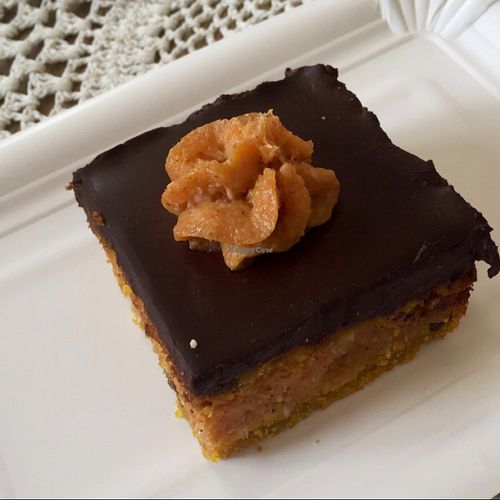 Vegan carrot cake from Vegabutik at BioBazar in Warsaw