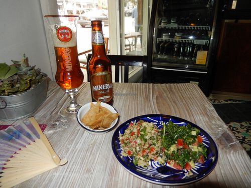 artisanal beer and complimentary salads at Temictli - Hipodromo in Mexico City
