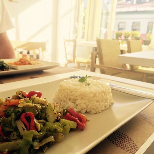 Masum Mutfak.  Not on the menu:  ask for their gluten-free perfectly grilled (in olive oil) vegetables of the day paired with steaming hot long-grain white rice. at Masum Mutfak in Istanbul