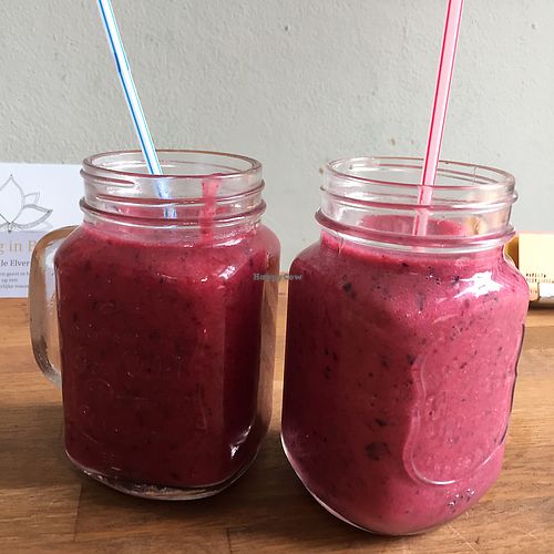 tasty red smoothie!  at Anat in Groningen