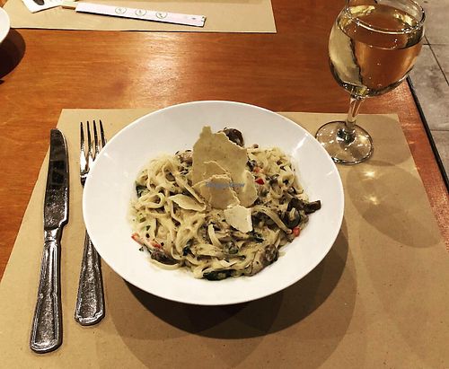 Spagetti Alfredo at Yi in Athens