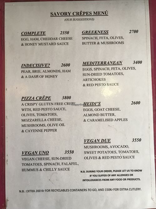 vegan options  at Eldur og Is - Fire and Ice in Reykjavik