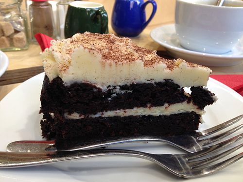 vegan courgette & chocolate cake  at Bicis y Mas in York