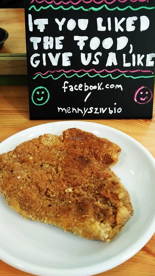 Vegan crispy soya meat at Mennyorszag Szive in Budapest