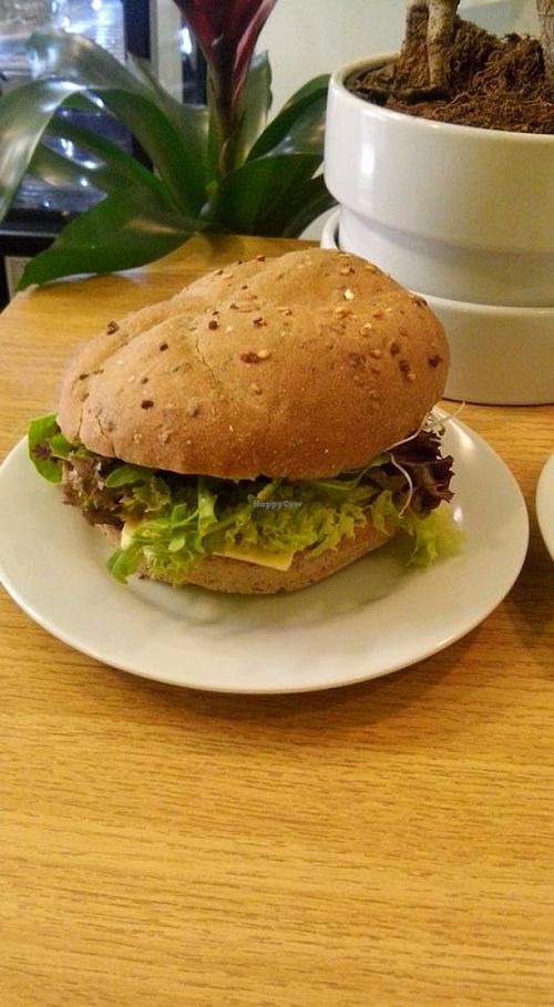 Vegan hamburger  at Mennyorszag Szive in Budapest