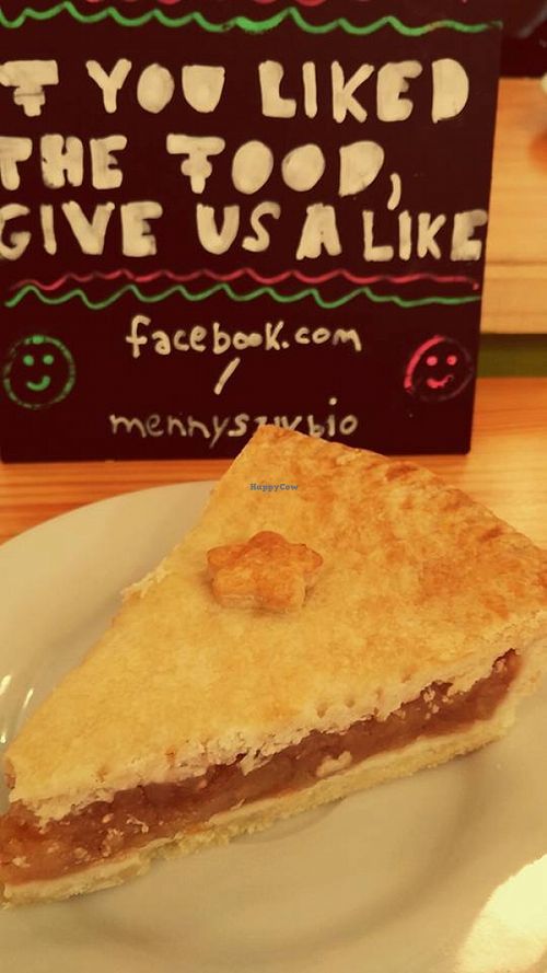 Vegan apple pie  at Mennyorszag Szive in Budapest