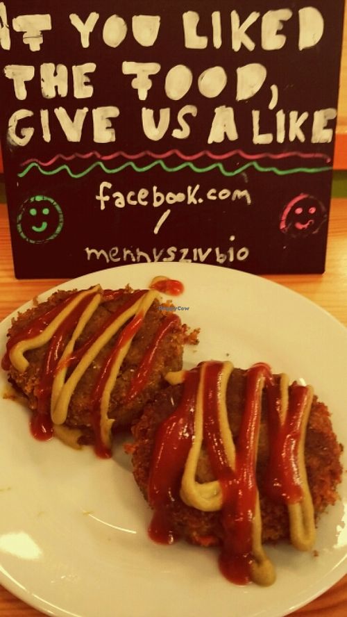 vegan mini lentils burger  at Mennyorszag Szive in Budapest