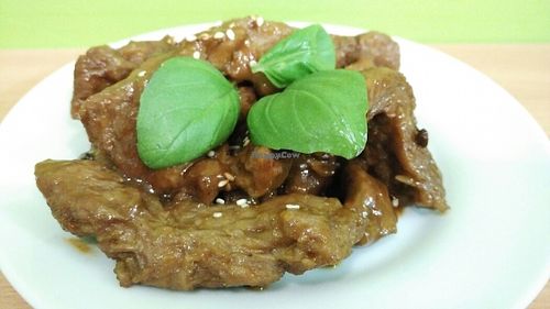 vegan soya at Mennyorszag Szive in Budapest