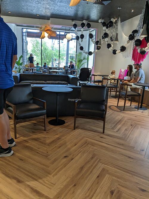 Cheerful seating at Guru Donuts in Boise