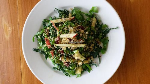 Kale, Quinoa y cranberry salad  at Urban Farm Cafe in San Isidro De El General