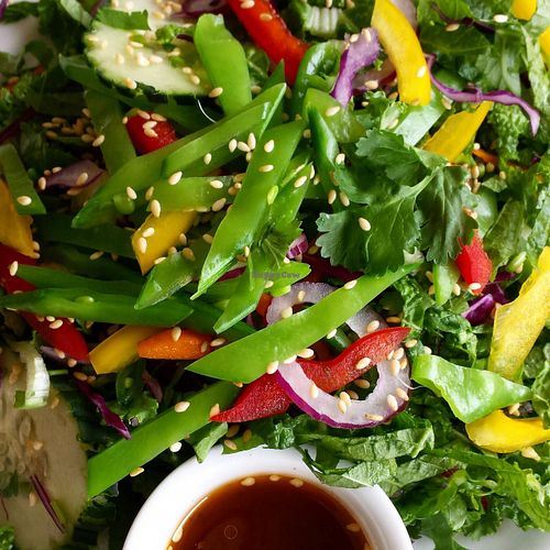 Spicy Asian salad form the daily special at Urban Farm Cafe in San Isidro De El General