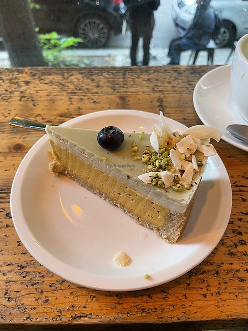 Matcha Mango Cheesecake   at Cafe Neundrei in Berlin