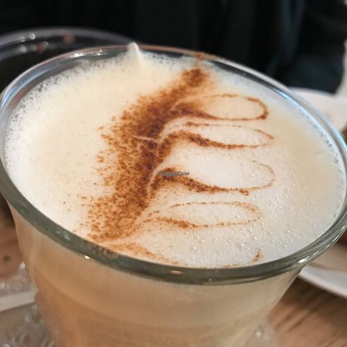 chai latte (vagan) at Cafe Neundrei in Berlin