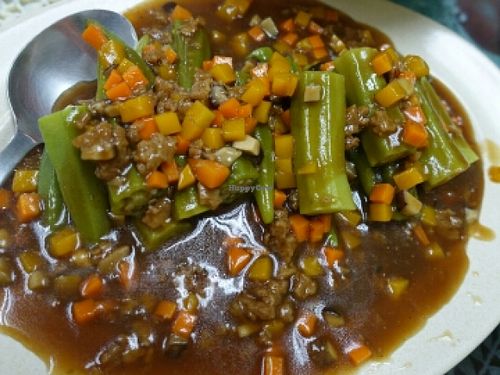 lady fingers at Jing Xin Vegetarian Cuisine in Malacca