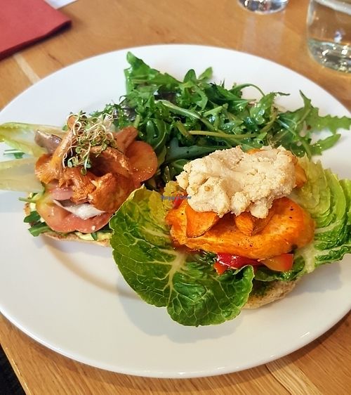 Vegan burger at Olive in Innsbruck