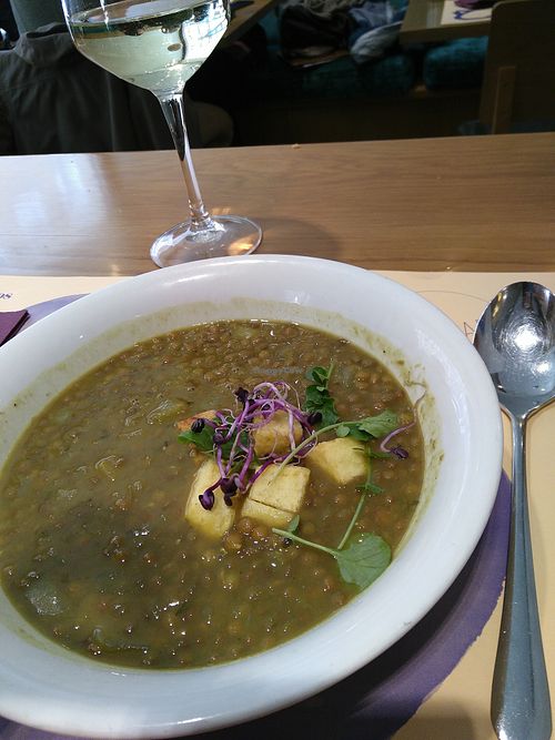 Lentils with sweetpotato at Baobab in Zaragoza