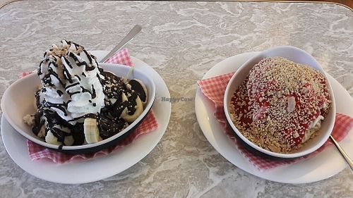 Banana and Spaghetti Ice at Eiskontor Berlin in Berlin