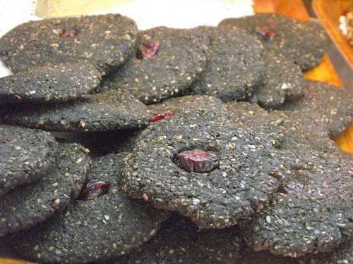 Sweet veg biscuits at Loving Hut in Sofia