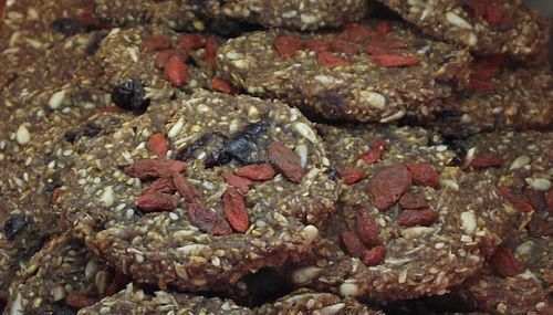 Sweet veg biscuits at Loving Hut in Sofia