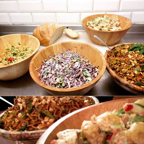 Meals for only 4 pound! Salads, noodles, etc.  at Bread and Banjo Bakery in Belfast