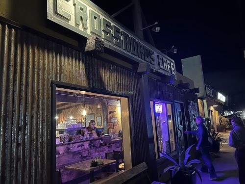 Crossroads at night   at Crossroads Cafe in Joshua Tree