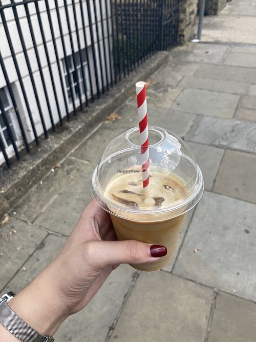 Oat iced latte  at Hot Numbers Coffee - Trumpington St in Cambridge