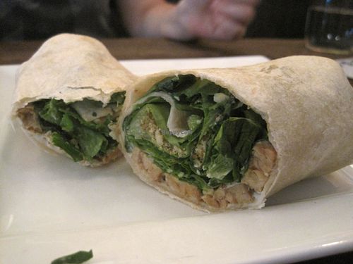 Cesar Tempeh Wrap at Venosa Cafe in Montreal