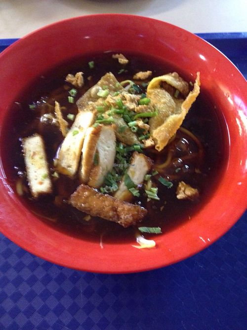 lor mee (noodle with thick gravy) at Jian Kang 健康素食 in Central Singapore