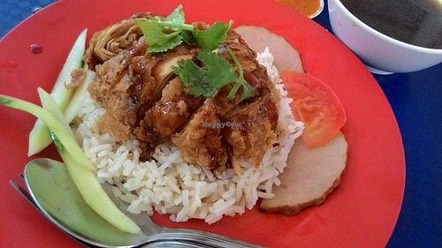 Vegetarian Chicken Rice @ S$3 at Jian Kang 健康素食 in Central Singapore