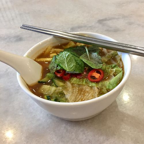 Asam Laksa at Yun Shan Ge Vegetarian House - Penang St in Penang