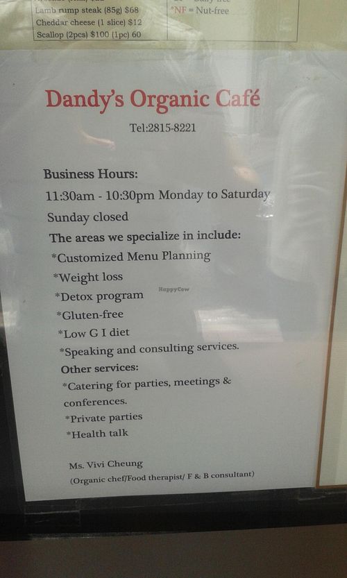 3 at Dandy's Organic Cafe in Hong Kong Island