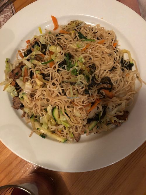 Noodles with Seaweed at Loving Hut in Amsterdam