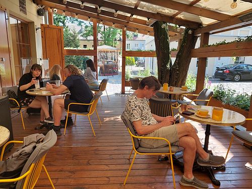 Outside at Holy Donut in Kaunas