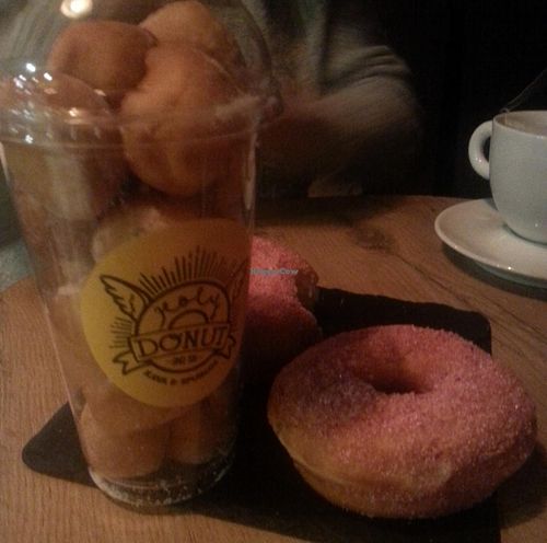 A cup of mini donuts! at Holy Donut in Kaunas