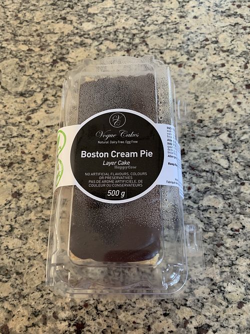 Boston cream pie at Vogue Cakes in Vancouver