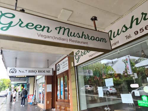 From the outside at Green Mushroom in Newtown
