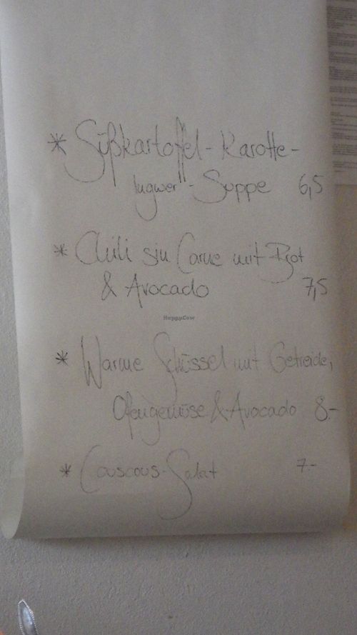 Specials Menu at No58 Speiserei in Berlin