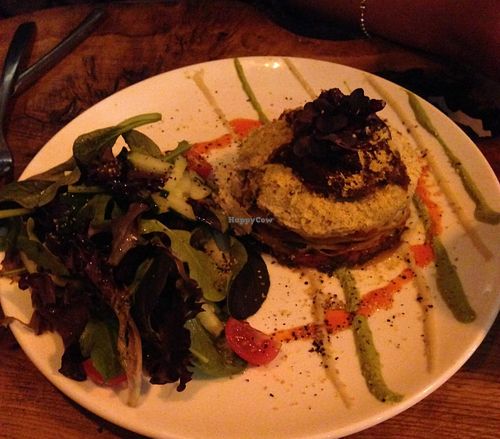 Vegan steamed lasagna at Vantra Vitao in London