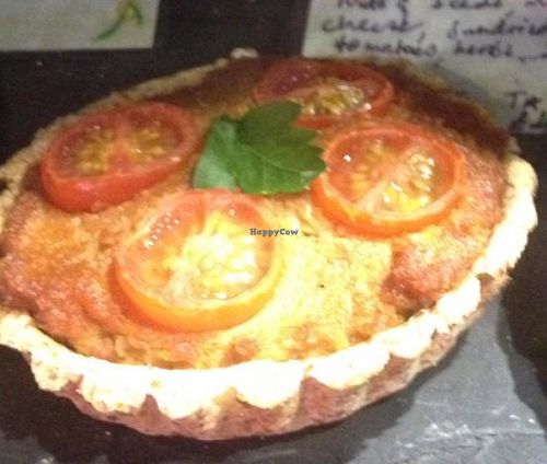 took this with us as a snack, so delicious that next time we will take two; Raw Quiche. at Vantra Vitao in London