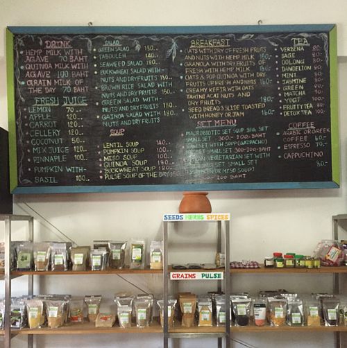 Menu at Natural Efe Macrobiotic World in Phuket