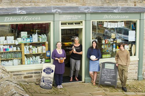 new shop and staff at Alston Wholefoods in Alston