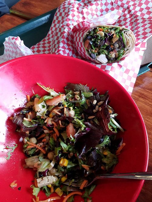 Two versions of the Vegan Delight at Greens & Grains Cafe in Harrisonburg