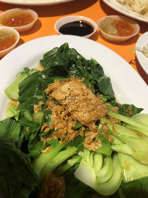 Salted fish on top at 33 Vegetarian in Northeast Singapore