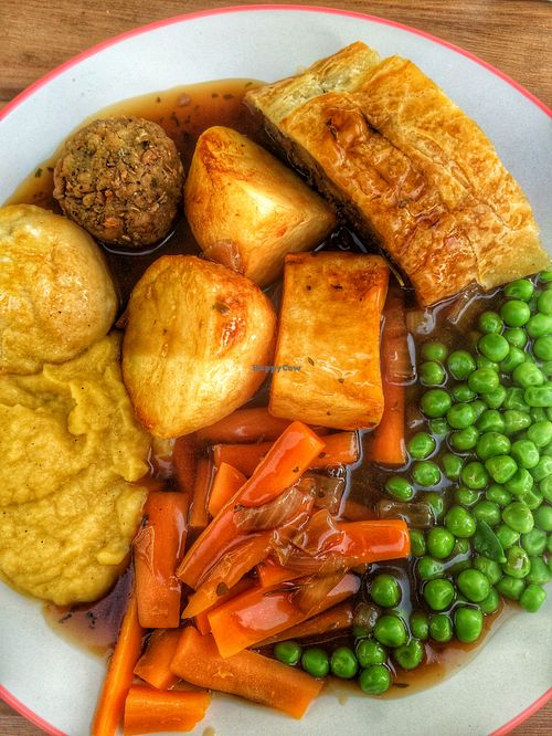 Sunday nut roast at the Loving Hut, The Level Brighton at Loving Hut Cafe - St Peter's Place in Brighton