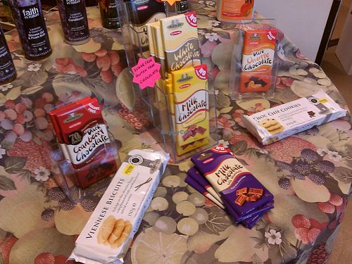 Handy display of sugar-free confectionery. at Kershaw's Health Foods in Whitehaven