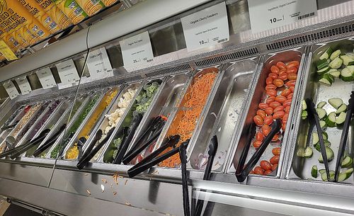 Mostly organic salad bar at Whole Foods Market in Columbus